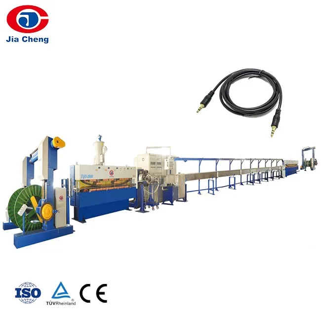 JIACHENG PVC insulation material fiber optic cable wire extrusion complete production line manufacturing equipment