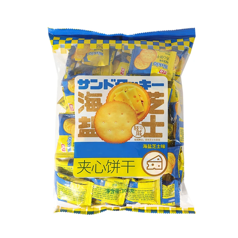 Private Label Exquisite Elegant Rich-textured Sea Salt Cheese Fresh Delight Sandwich Biscuits