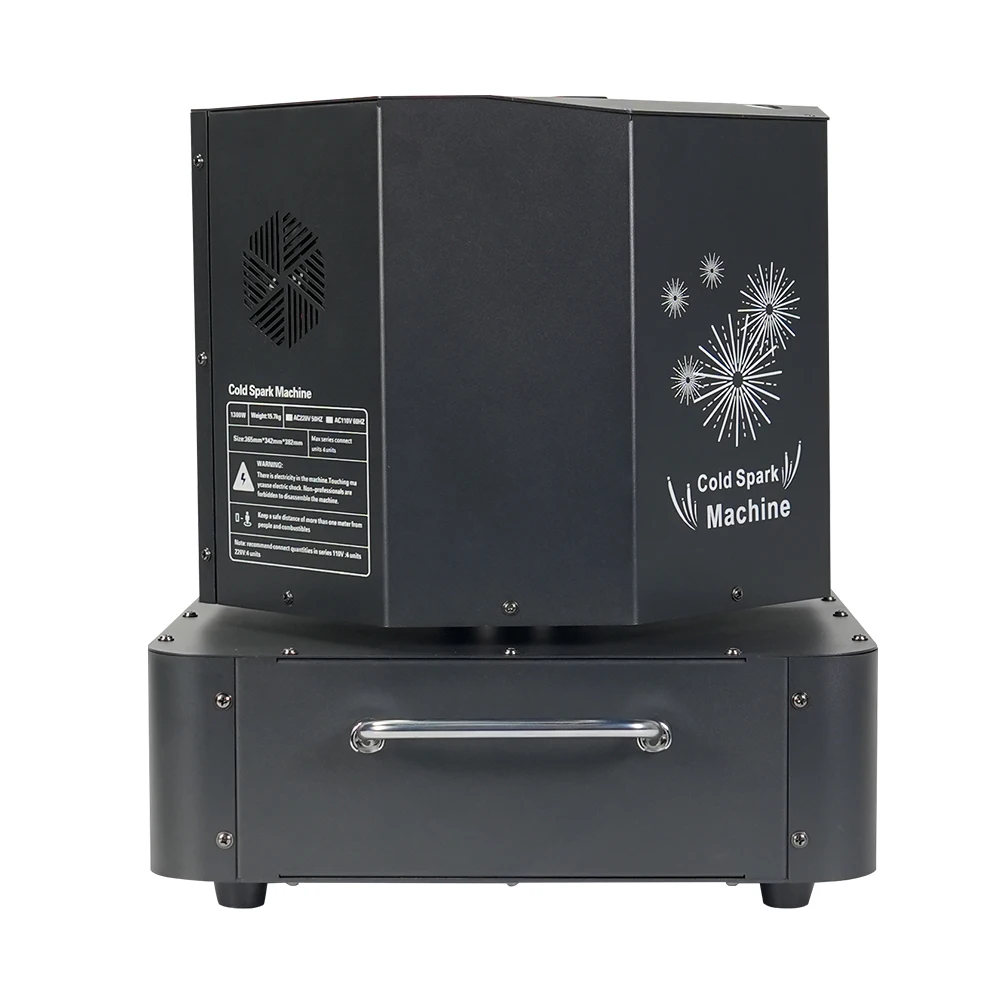 SP 1300W DMX Double Head Rotating Spark Machine not hurtful 360 Rotation Fireworks Cold Spark Machine for Wedding Party disco dj