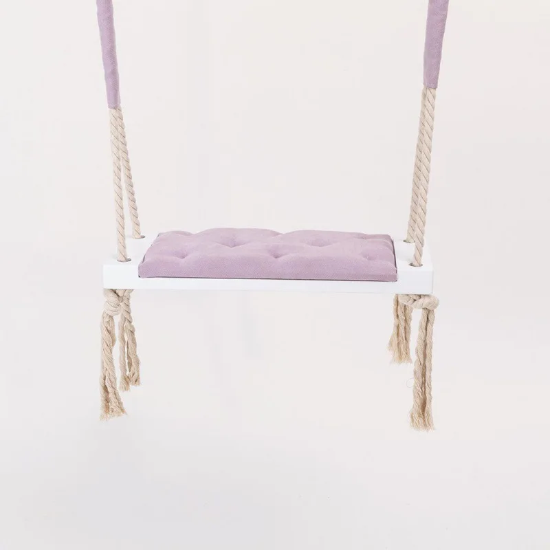 chaozhou great  INS Style Indoor Hanging Swing Chairs Lovely Rope and Cushion Design for Girl Kids Baby Toys and Party Novelties