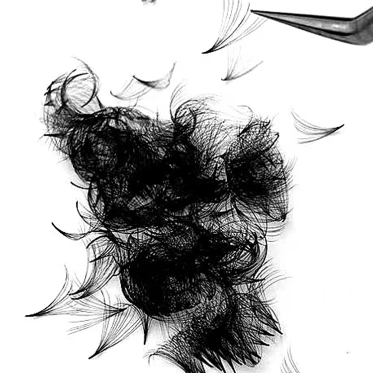 high quality premade fans korean pbt Loose premade volume fans 6D lashes c curl lash