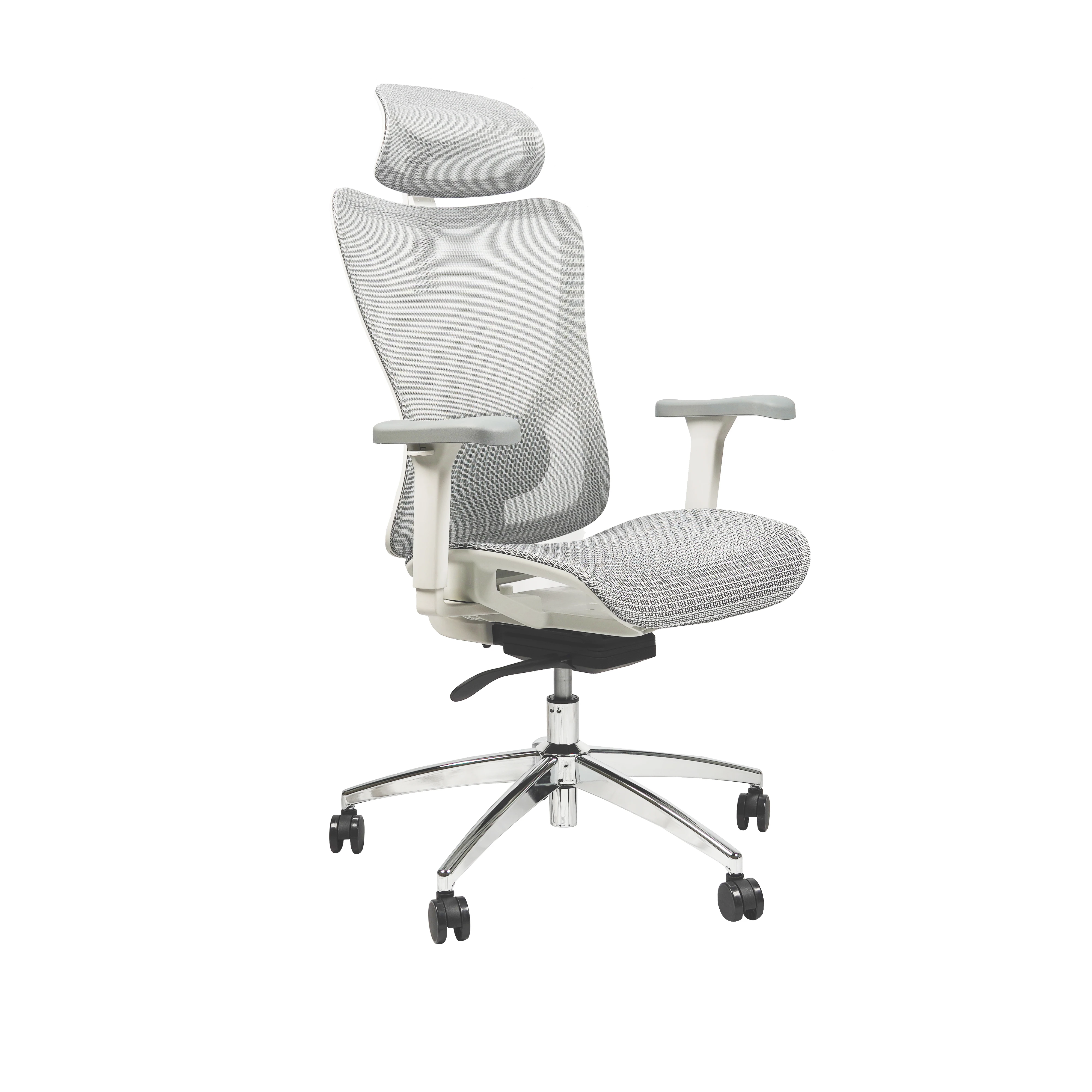 Anji Grey Ergonomic  Computer desk Chair with Full Mesh Seat Adjustable Height Headrest Armrest Lumbar Support for Home Office