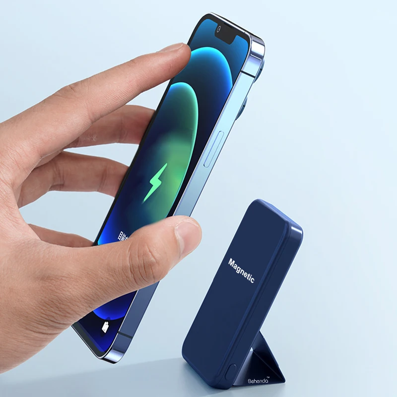 Corporate Gift Magnetic Power Bank Portable Charger 10000mAh Phone Holder Stand Fast Charging Magnetic Wireless Power Banks Gift