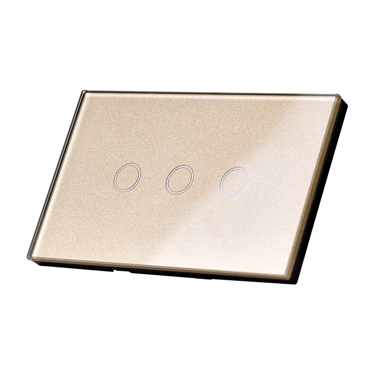 
Smart Switches Work With WIFI, 2 Gang American Standard Switch Touch Control with Nocturnal Light indicator 