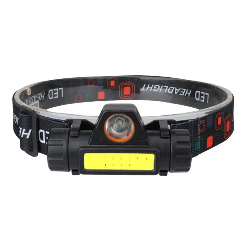 Portable mini Powerful LED Headlamp XPE+COB USB Rechargeable Headlight Built-in Battery Waterproof Head Torch Head Lamp