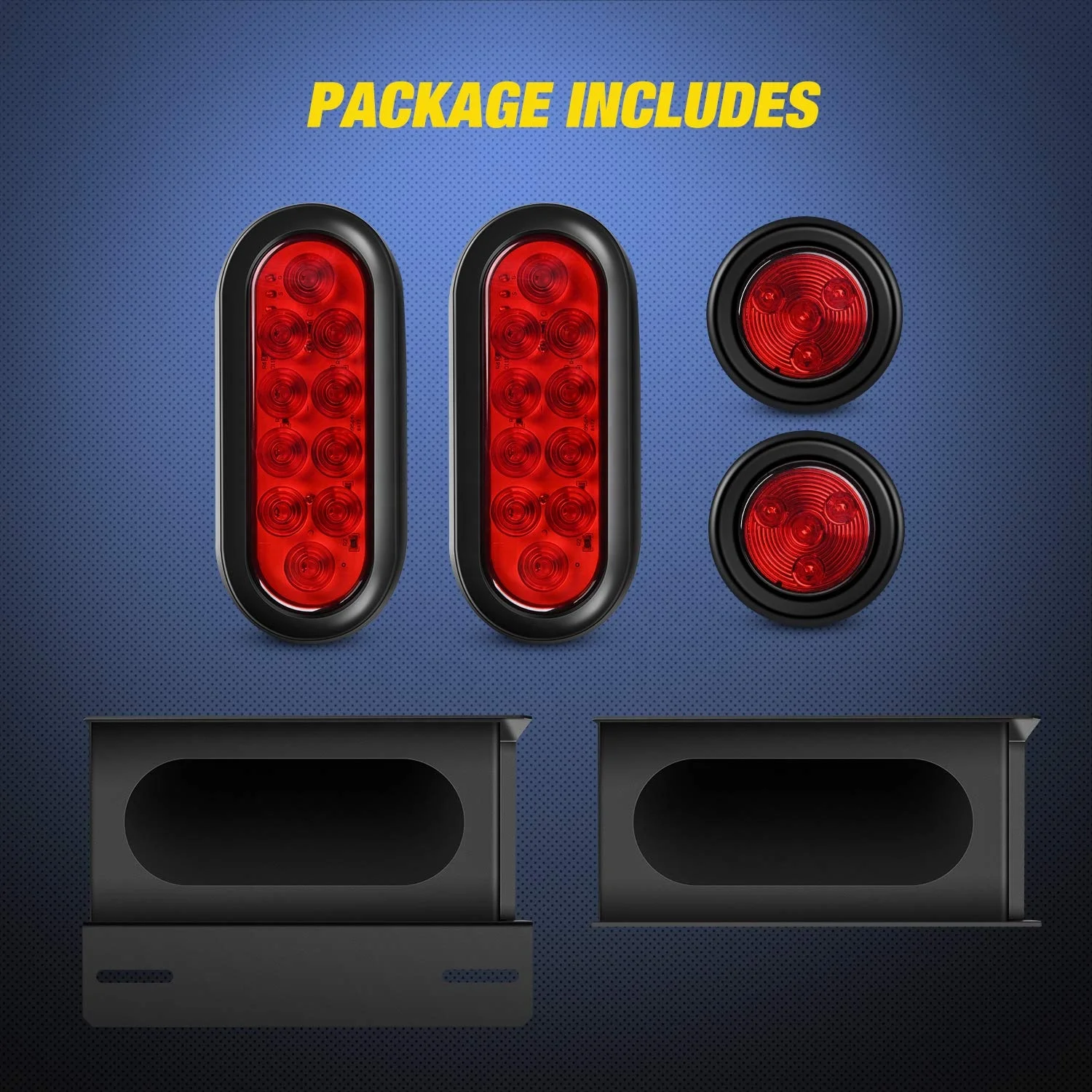 led trailer light 12v 24v rear tail marker side flashing solar strobe signal trailer led light
