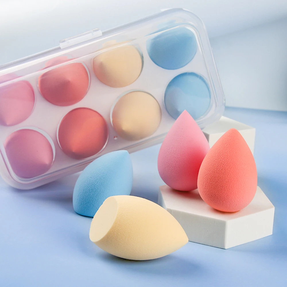 red soft beauty makeup sponge set makeup blender box best gift for girls four colour in one box & two different set for choice