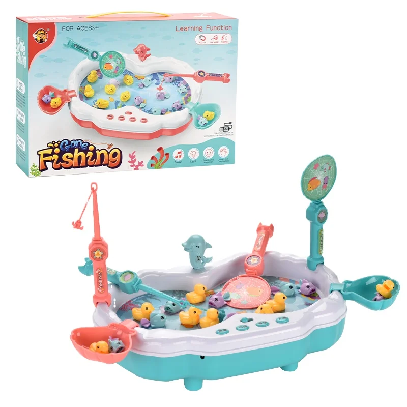 Plastic Kids Baby Bath Toy Play Electric Fishing Table Games Set for Kids