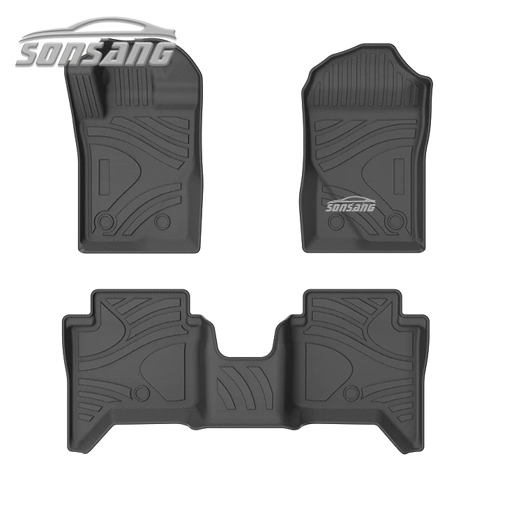 SONSANG Wholesale Auto Luxury Deep Dish Custom Rubber Car Mat 5D TPE Car Floor Mats for Ford Ranger 2023 TPE Car Mats
