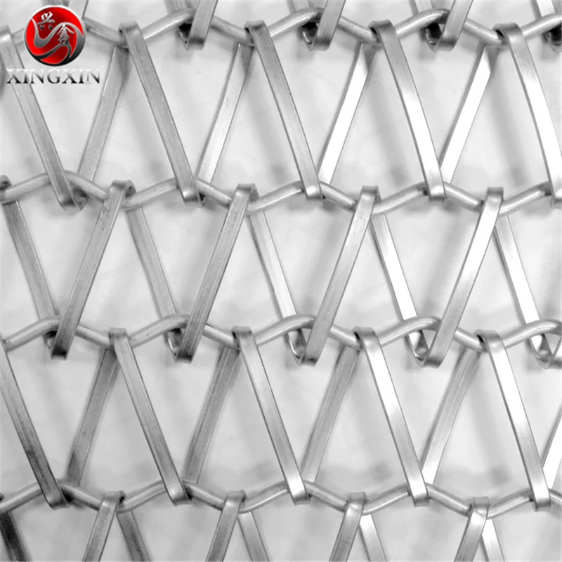 Высокая термостойкость SS 304 нержавеющая сталь звено цепи проволочной сетки веревка конвейерная лента