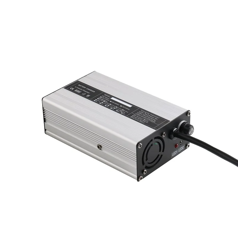 
42V 43V 48V 54.6V 58.8V 72V Ebike Lithium Battery Charger 2A 3A 4A 5A 6A 10A with Different Plug 