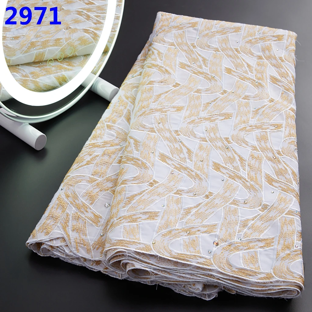 2971 Hot Sale Women Fabrics 2022 Swiss Pure Cotton Voile Lace Fabric Dry Lace Buy Dress Fabric Material For Lady Sewing