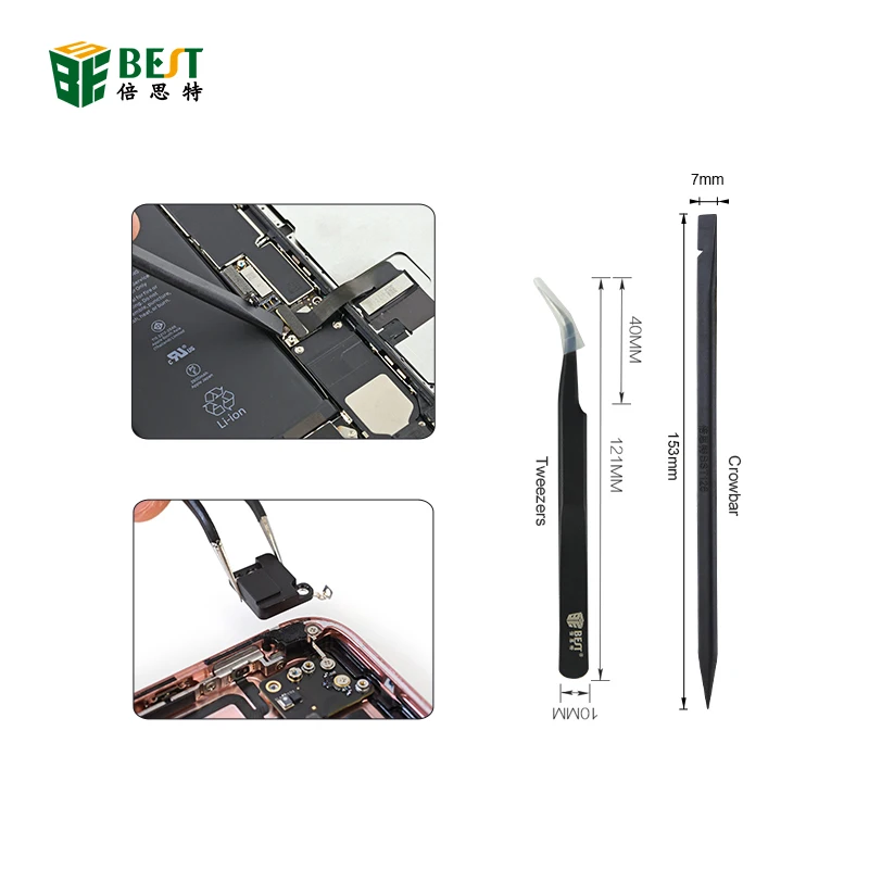 BST-500 Mobile Phone Repair Tools Plastic Pry Bar Opening Screwdriver Y0.6 P2 Disassemble Hand Kit for iPhone
