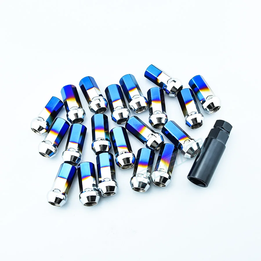 JDM Sport Car Wheel Locking Nut Brunt Blue/Black/Gold/Blue Auto Wheel Lug Nuts