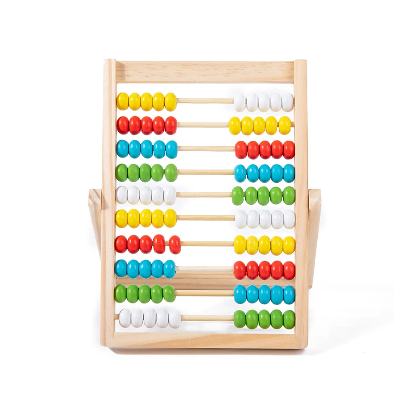 Wooden Math Educational Toy Rainbow Abacus Montessori Abacus Learning To Count Numbers for Early Education Teaching Maths