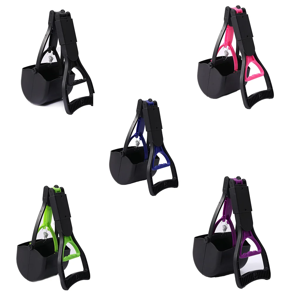 Wholesale Large Long Handle Portable Foldable Non-Breakable Pet Poop Picker Plastic Folding Dog Pooper Scooper