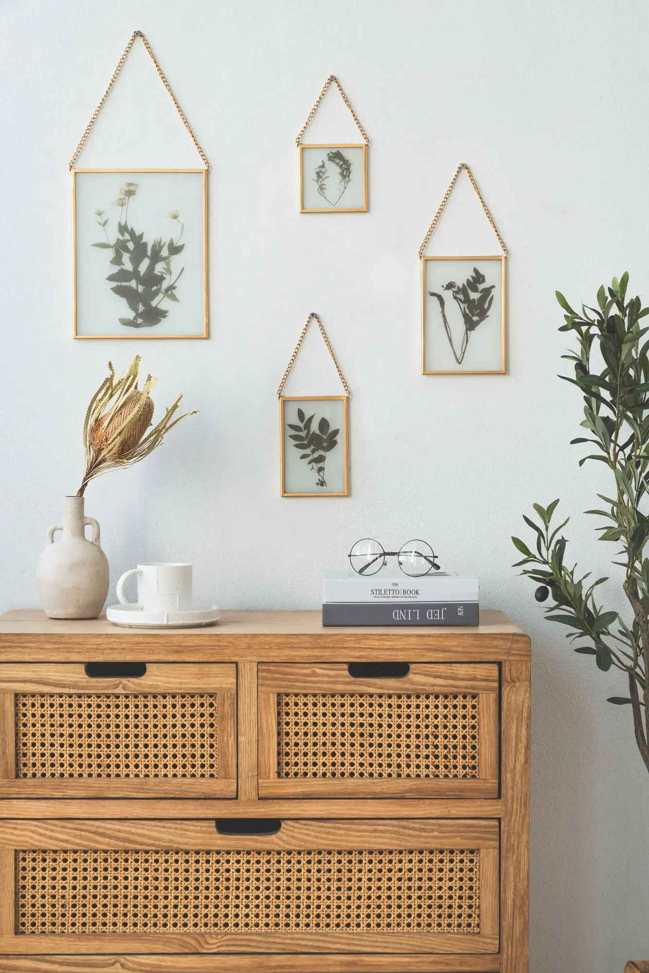 Nordic Style Creative Retro Rectangle Iron Diy Plant Specimens Metal Glass Hanging Photo Frame For Home Decor