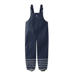 Children PU Waterproof Rain Pants Baby One Piece Jumpsuits Rompers Boys Girls Rain Pants Fashion Kids Overalls
