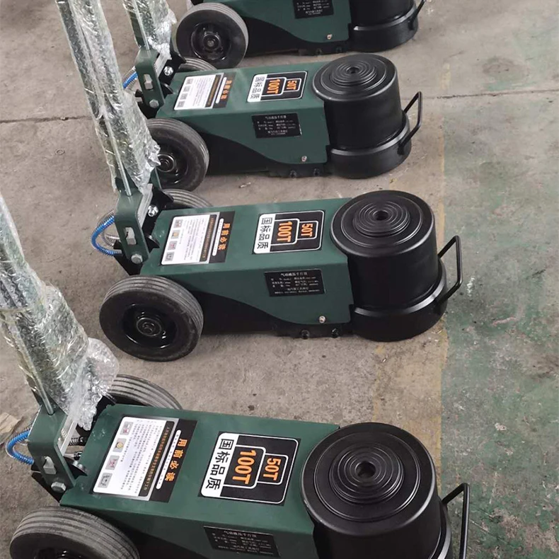 Hot selling 30ton 50ton 120ton Truck Repair Jack Pneumatic Car Lift Jack Trolley Hydraulic Air Jack