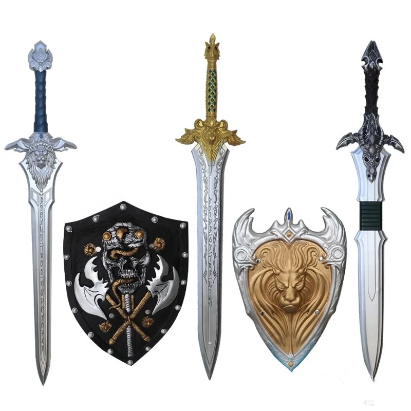 PU Foam Anime Weapon Model Warcraft Peripheral Sword Royal Guard Prop Game Character Drama Halloween Celebrate Gift Makeup Party