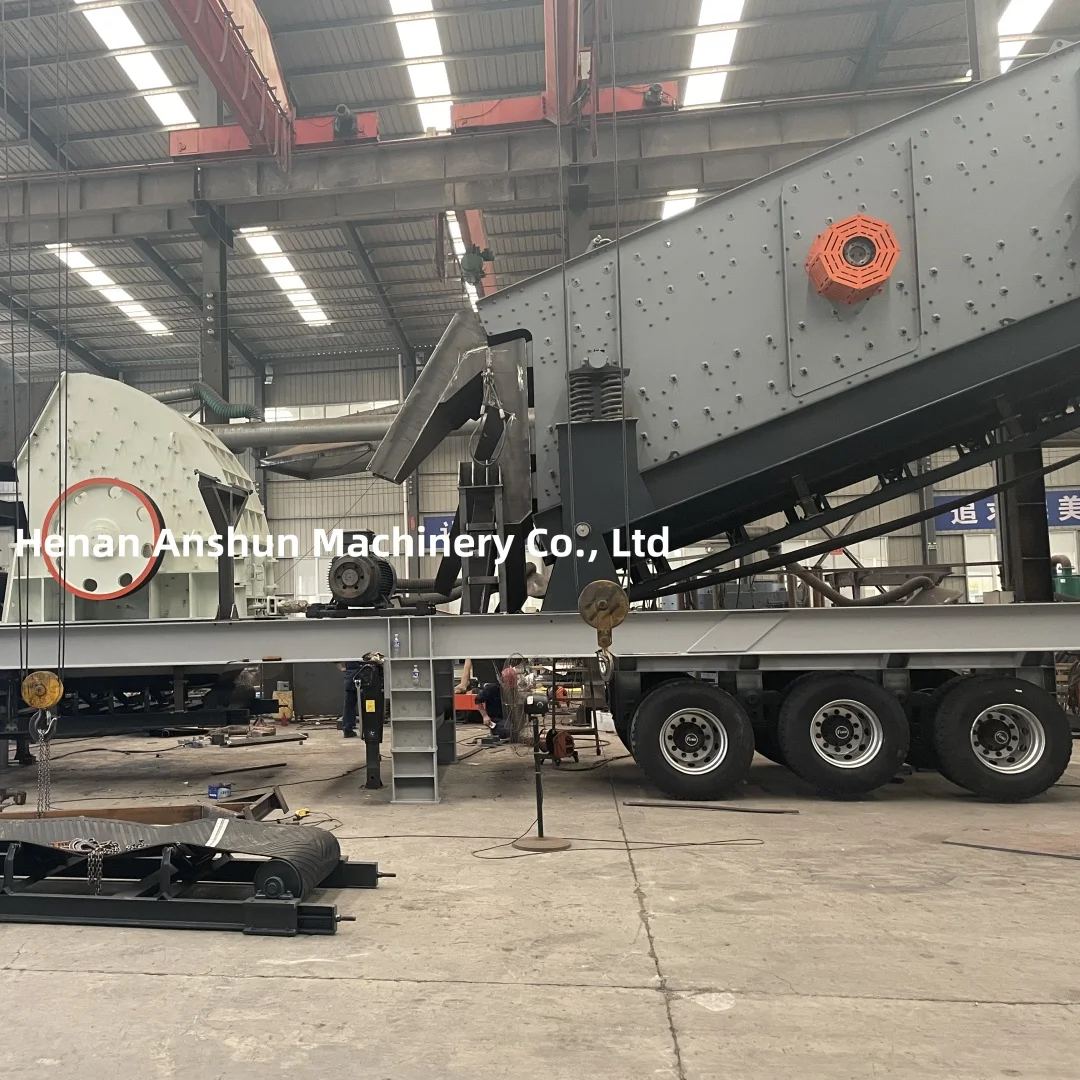Primary Mining Quarry Mobile Coal Rock Impact Stone Crushing and Sand Gravel Screening Plant