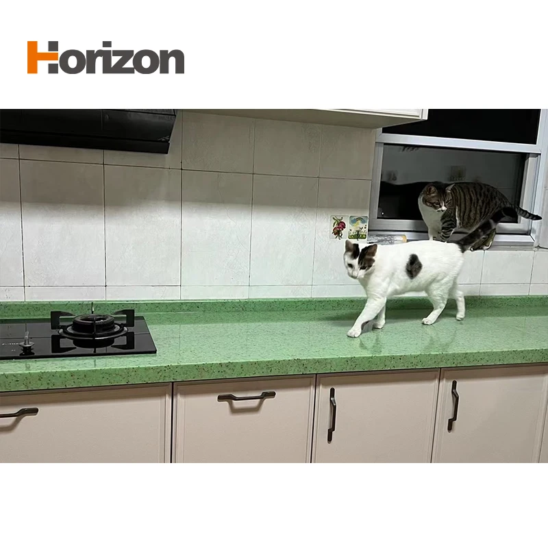 Natural Green Quartz Jade Slabs Brazil Royal Green Quartz Slab For home Decoration