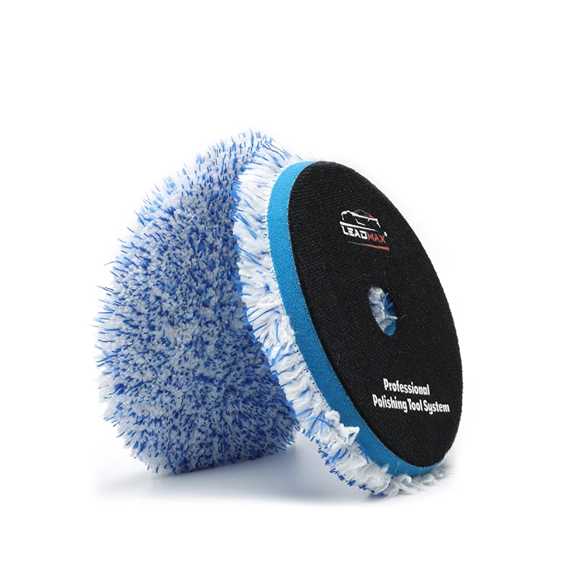LEADMAX High Quality round Microfiber Polishing Pad Hot Selling Car Care Buffing Pad for Professional Car Detailing