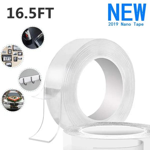 Free Sample LOW MOQ Best Selling Superior Quality Reusable Washable Nano Tape 0.5 mm