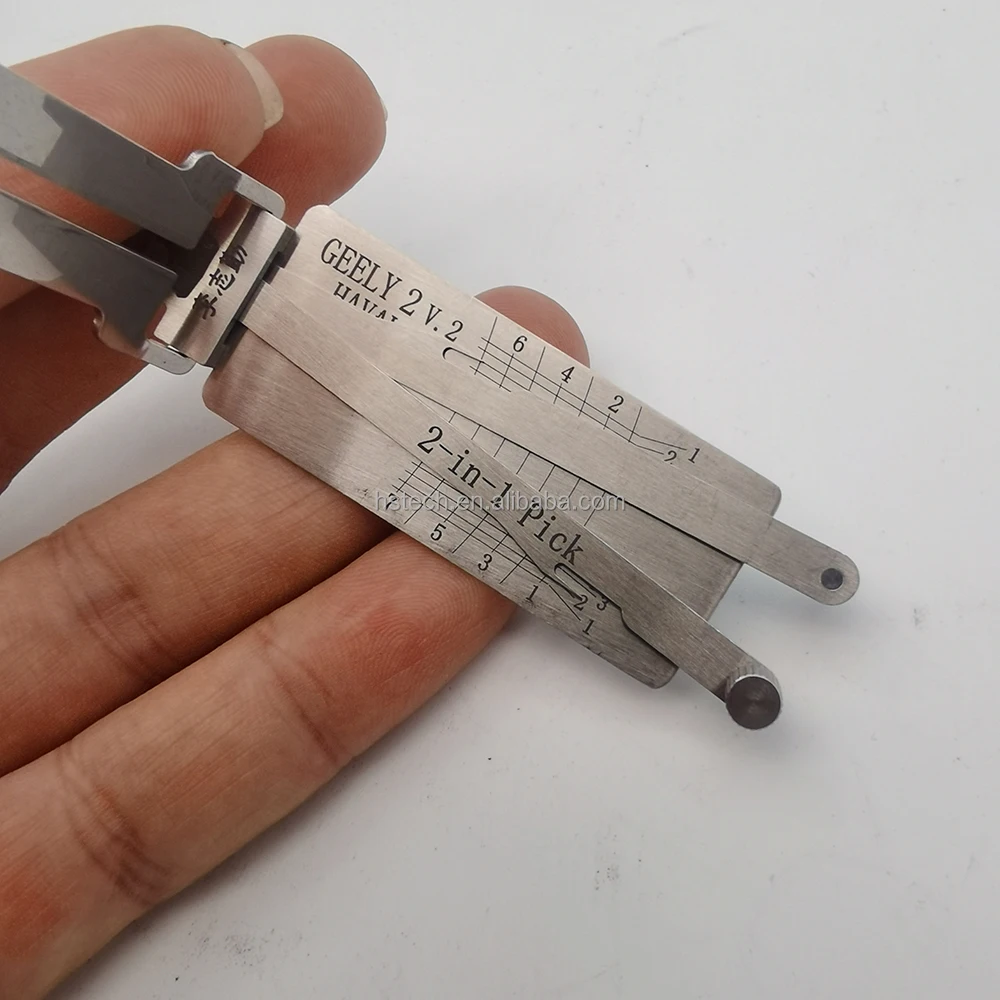 Original Lishi 2 In 1 HAVAL 2    GEELY2  Lock Pick and Decoder Together Auto Pick Sets Tools Used