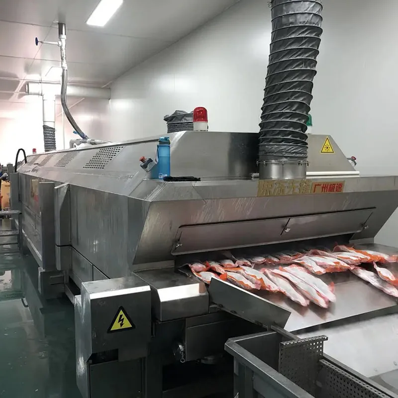 1500kg/h Customized IQF Tunnel Freezer/Industrial IQF Blast Freezer for Fish/Shrimp/Seafood with CE/BV