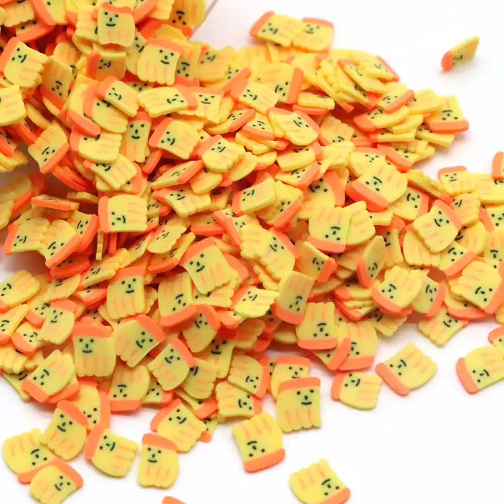 
Cute Cartoon Fruit Banana Slices Polymer Hot Soft Clay Sprinkles For Nails Art Craft DIY Making Slime Phone Case Decor 