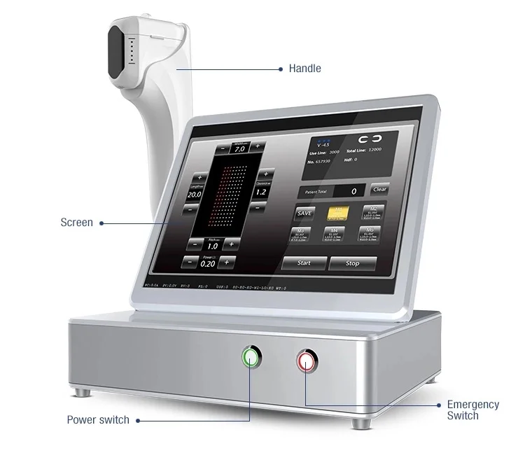 8Pcs Cartridges Haifu Machine Anti Aging Wrinkle Face Lift Skin Tightening Ultra Smas 2D 3D 4D 6D 11 12 Lines Hi Fu Device