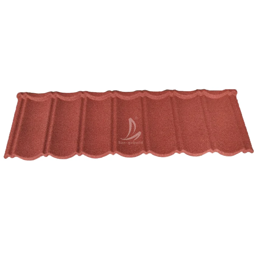 Thailand Stone Coated Metal Roofing Flat Sheet Black Damp Proofing 22 Gauge