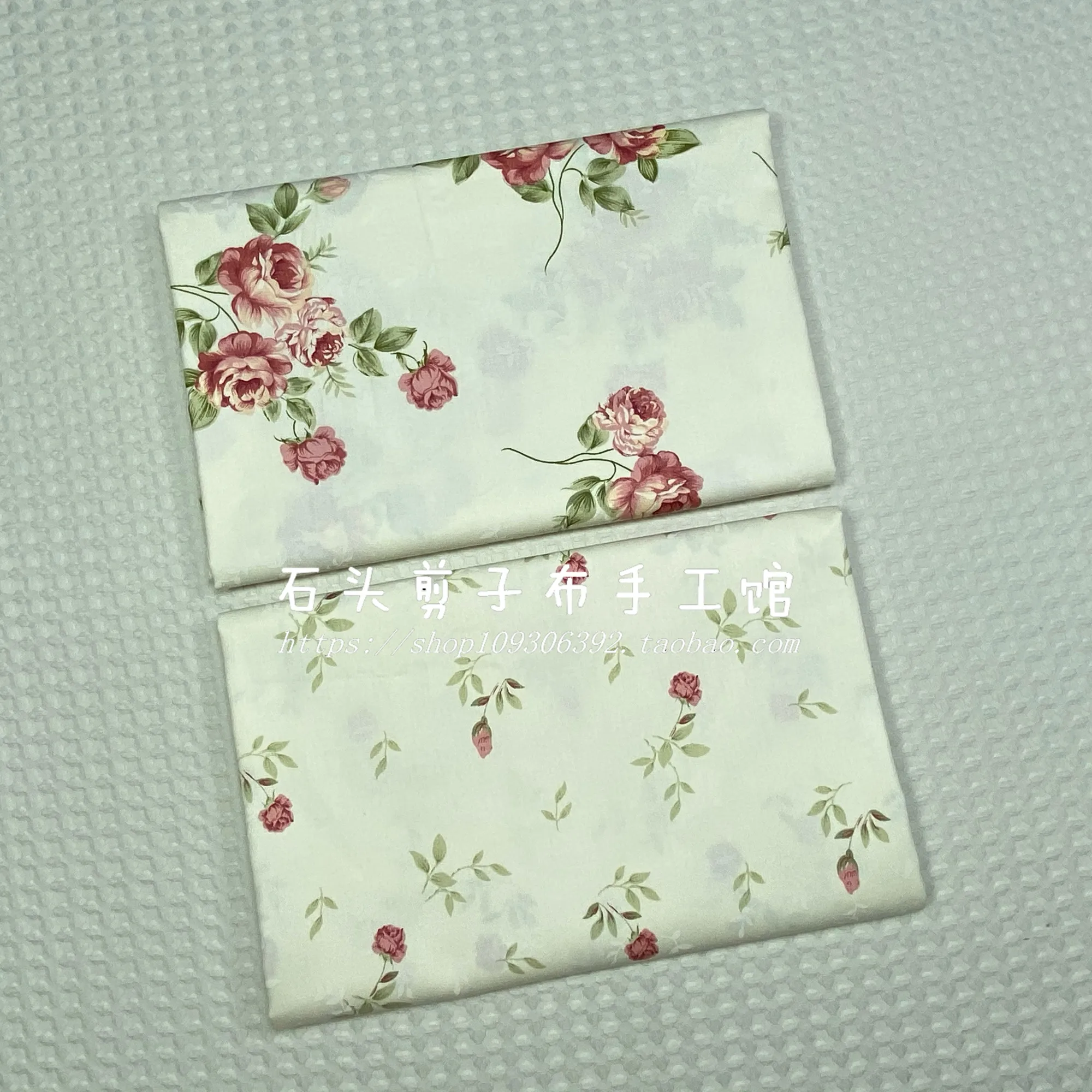 
Rose Fragrance Twill Cotton Printed Sewing Fabric Making Bedding Handmade Finish Photo Props Cloth 