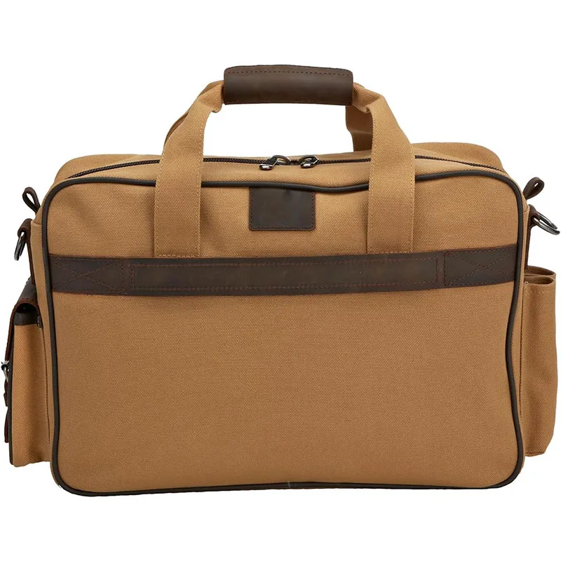 Ultimate premiurm durable heavy duty canvas leather outfit unisex travel Pilot work gear organizer Flight bag
