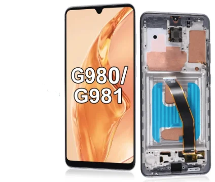 TFT Lcd assembly Screen With Frame for Samsung Galaxy  S20 SM-G981B/DS G980F G981F Lcd with frame assembly