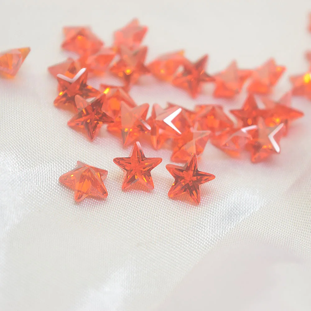 Five-pointed Star Synthetic Cubic Zircon Gemstone