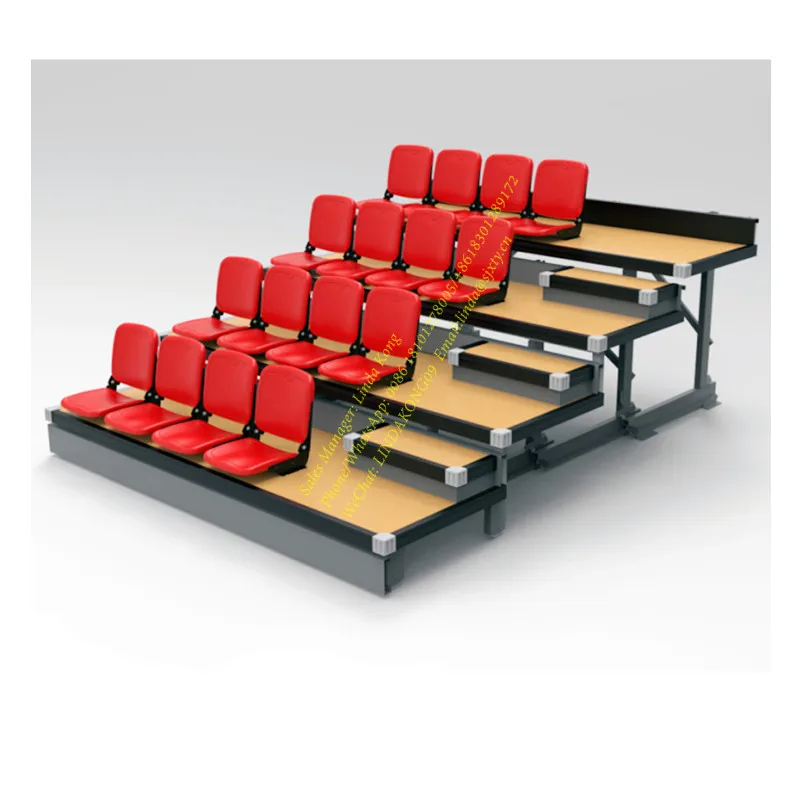 Indoor Retractable Foldable Seat Telescopic Grandstand for Outdoor football court TUV stadium seats telescopic bleacher Chair