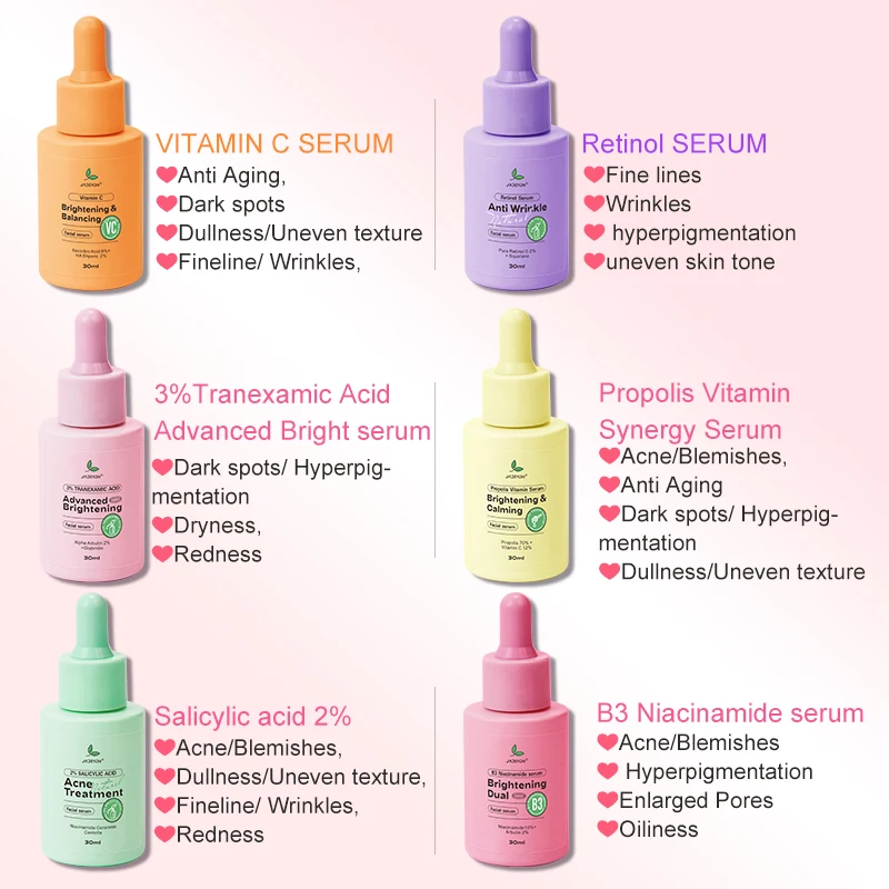 Retinol Serum Hyperpigmentation Organic Hydrating Aging Vitamina C Collagen Acne Whitening Suero Facial Retinol skin care Serum