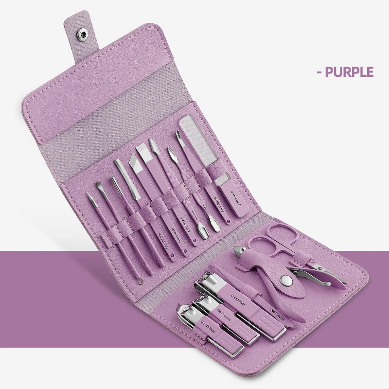 Factory hot sale professional popular beauty set pedicure tools 16 pcs manicure set