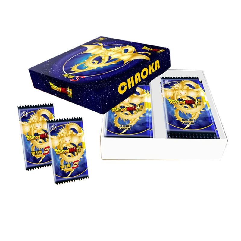 Chao Ka Dragon Balls Box Booster Son Goku Saiyan Vegeta TCG Rare Trading Collection Card Anime Battle Carte for Children