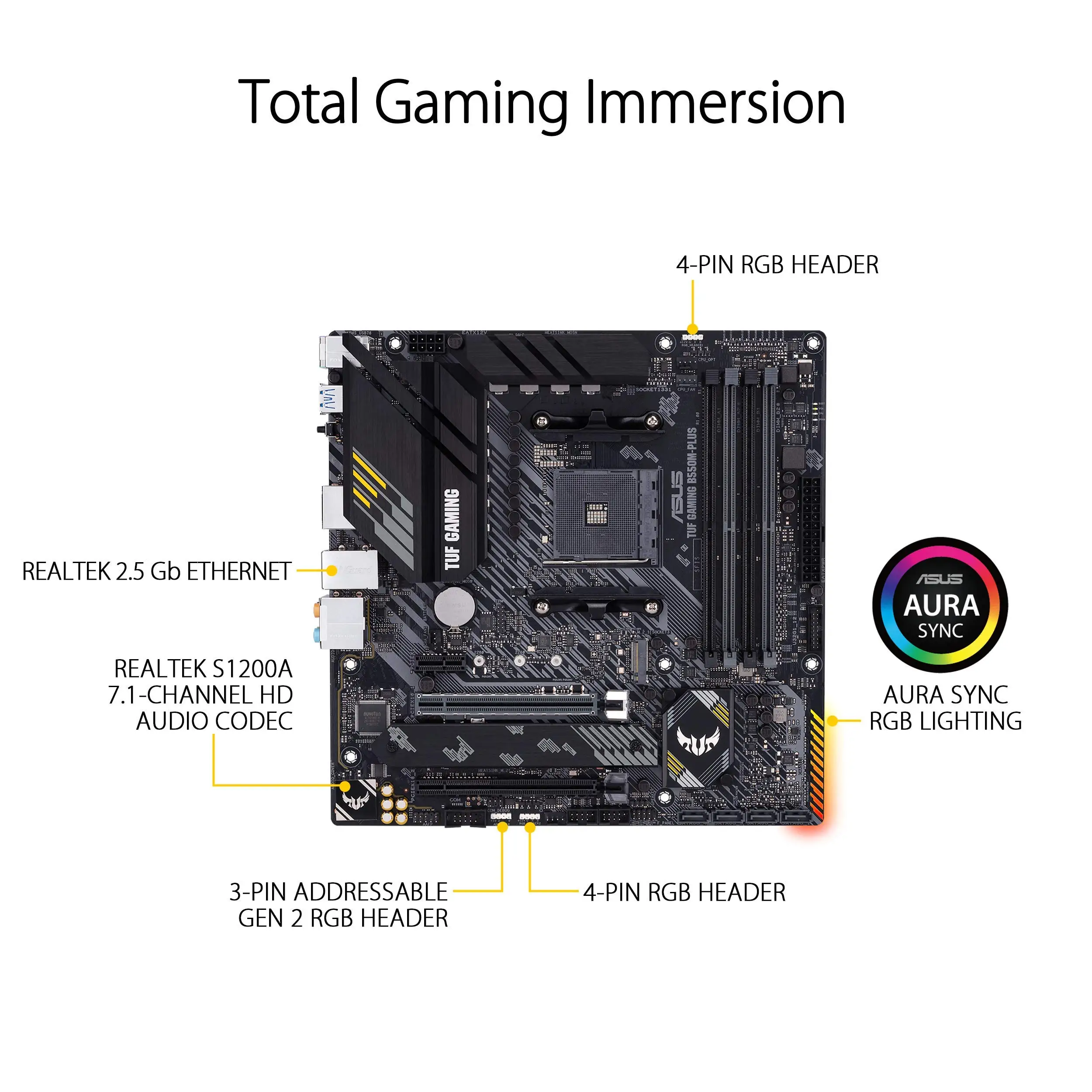 Игровая B550M-PLUS TUF AMD AM4 3rd Gen Micro ATX игровая