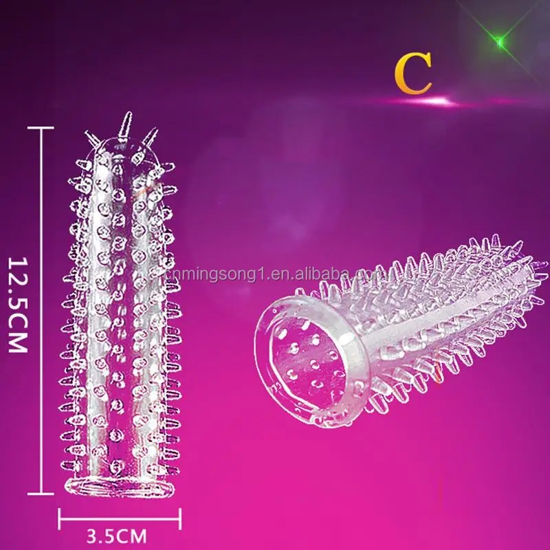 Reusable Penis Sleeve Big Cock  Men Enlarger Realistic Dildo Toy Wearable Penis Sleeve Silicone Condom