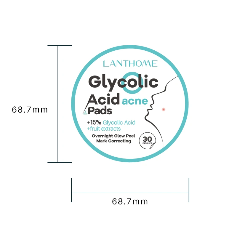 private label skin care spot acne peel patches vegan and glycolic cleaning pimple cover custom patch glycolic acid pads