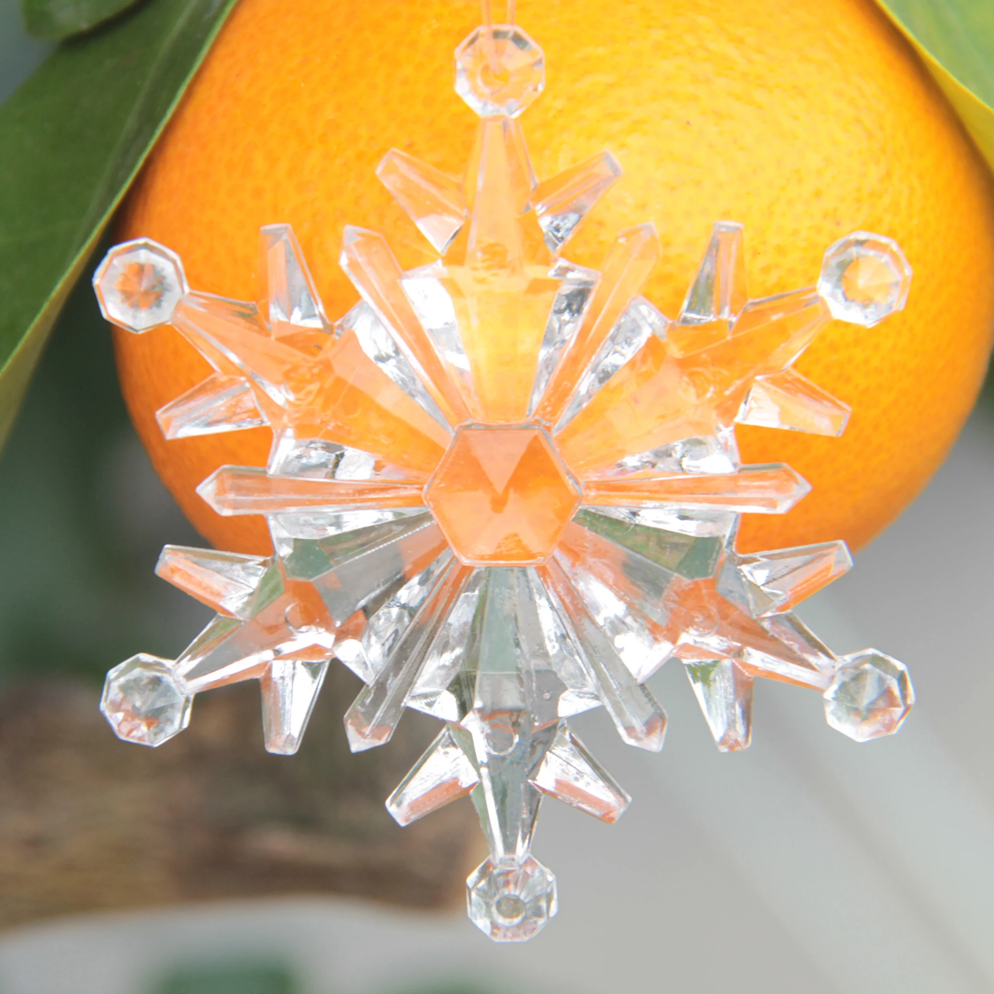 Honor Of Crystal Transparent Acrylic Snowflake Ornament Decoration Christmas Tree Snowflake Ornament