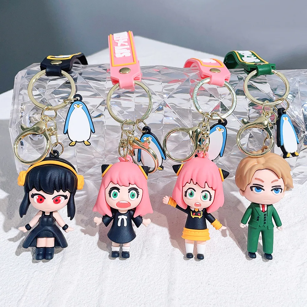 Cartoon Cute Spy Playhouse Soft PVC Keychain Ania Doll Mobile Pendant Keychain Wholesale
