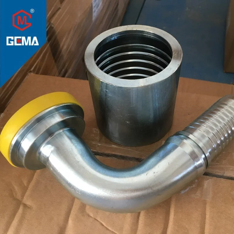 1/2 Inch High Temperature Spiral Wrap Hydraulic Hose with Forged Reducing Fittings Pressure Resistant for Construction Use