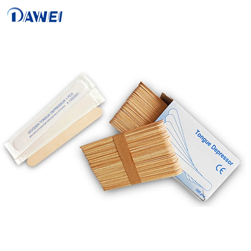 Adult size Sterile Wooden Tongue Depressor for Medical Consumable