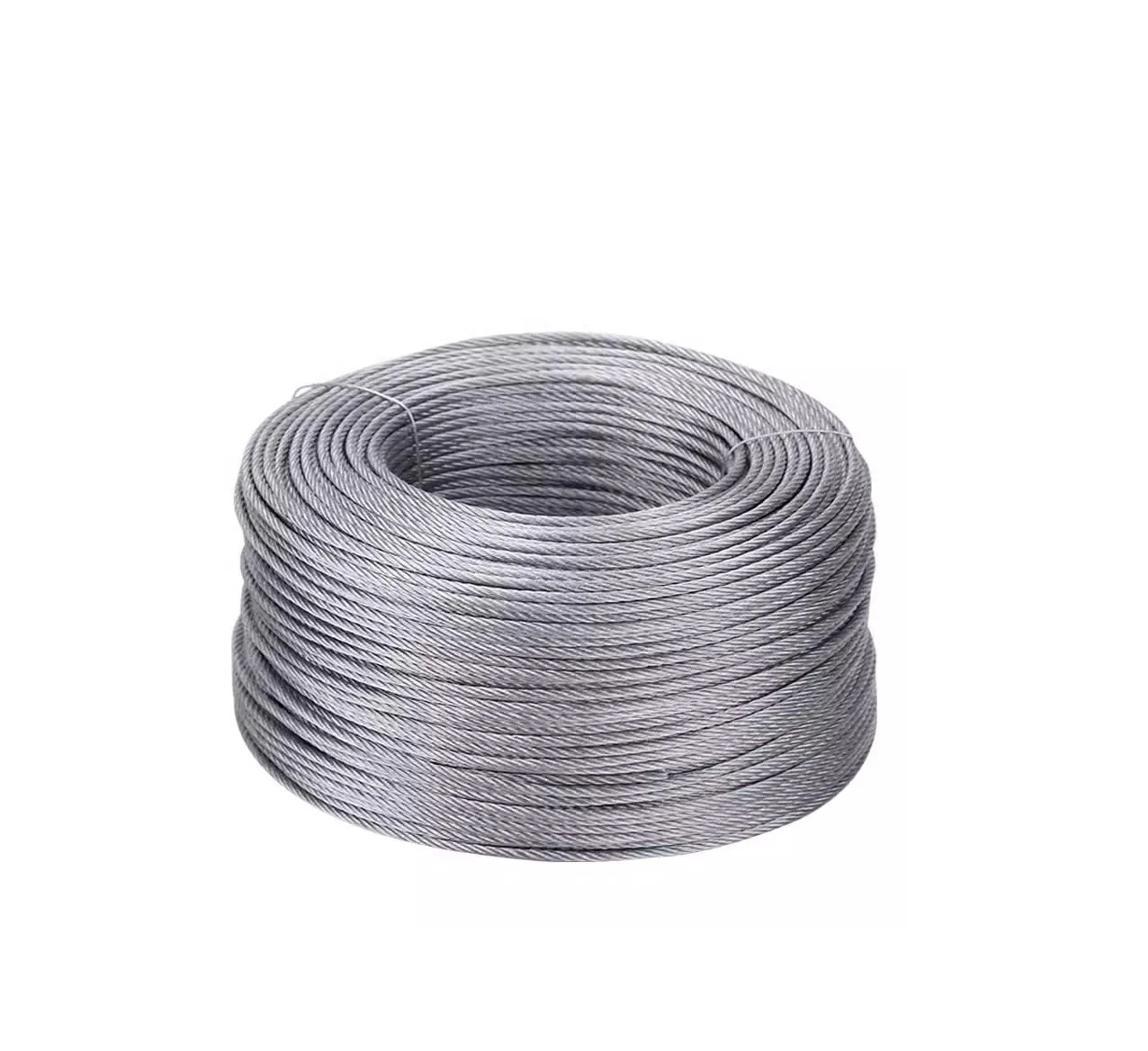 Galvanized steel wire rope cable stainless steel wire cotton core pully rope 6MM coil rod braided zinc-plated wire rope