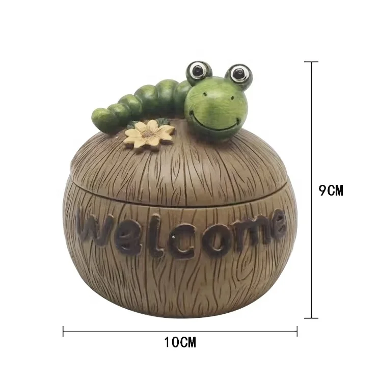 Creative ashtray with lid premium sense of niche cute personalized resin home living room office ashtray